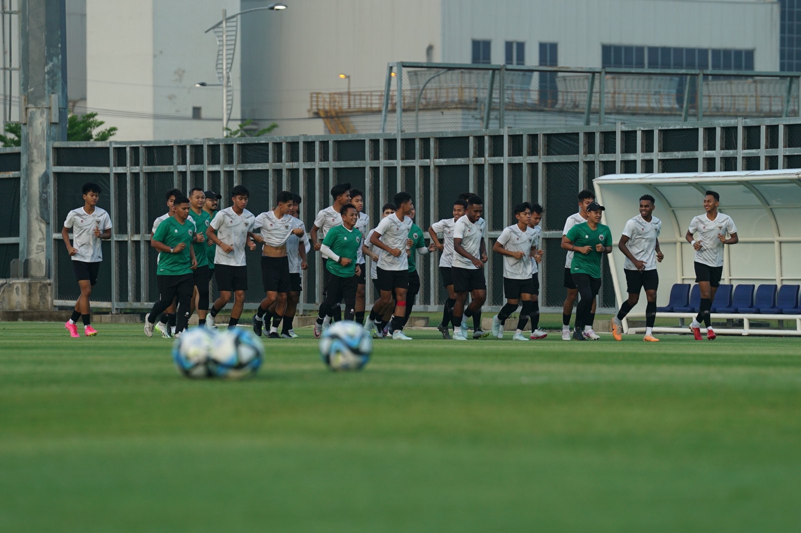 Tim U-17 Indonesia Jalani latihan dalam menghadapi Panama di Piala Dunia U-17 2023. Foto : PSSI
