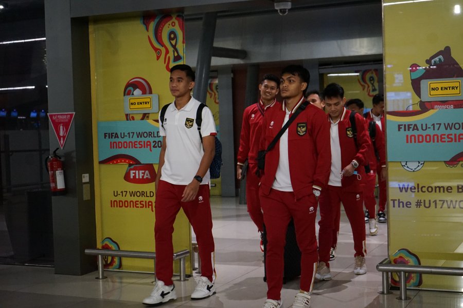 Timnas Indonesia Terbang ke Irak. Foto : PSSI