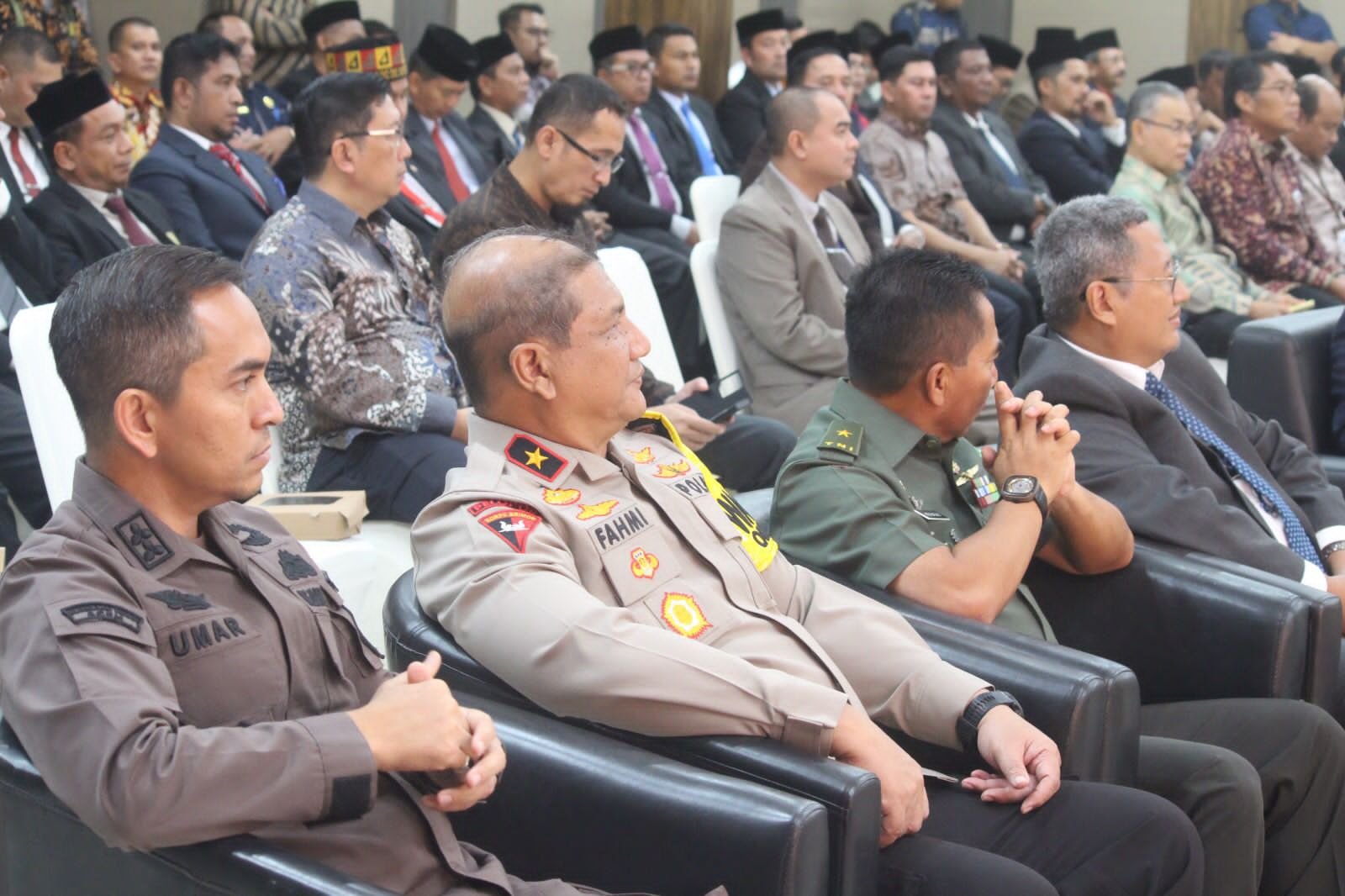 Wakapolda Aceh Brigjen Armia Fahmi menghadiri acara serah terima jabatan (sertijab) Kepala Badan Pemeriksa Keuangan (BPK) Perwakilan Provinsi Aceh di Auditorium BPK Perwakilan Provinsi Aceh, Kota Banda Aceh, Kamis, 21 Desember 2023. Foto : Humas Polda Aceh