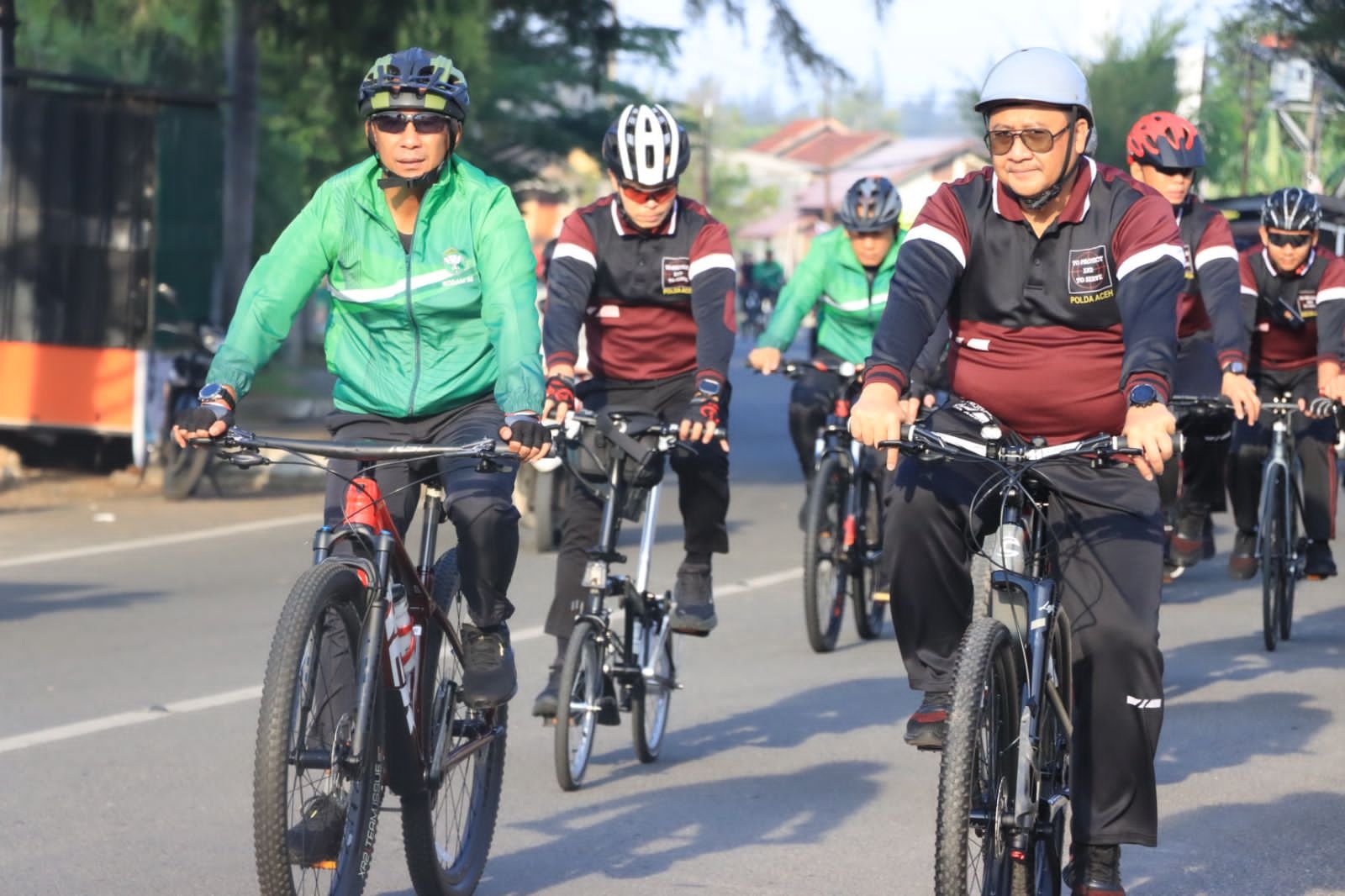 Gowes bersama Pangdam IM, Kapolda Aceh: Wujud Sinergisitas TNI-Polri yang Makin Kokoh. Foto : Humas Polda Aceh