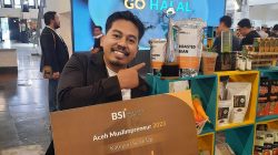 Muhammad Fadhal, 30 tahun, alumni Pesantren Modern Misbahul Ulum Lhokseumawe, berhasil meraih Juara-I BSI Aceh Muslimpreneur. Foto : BSI