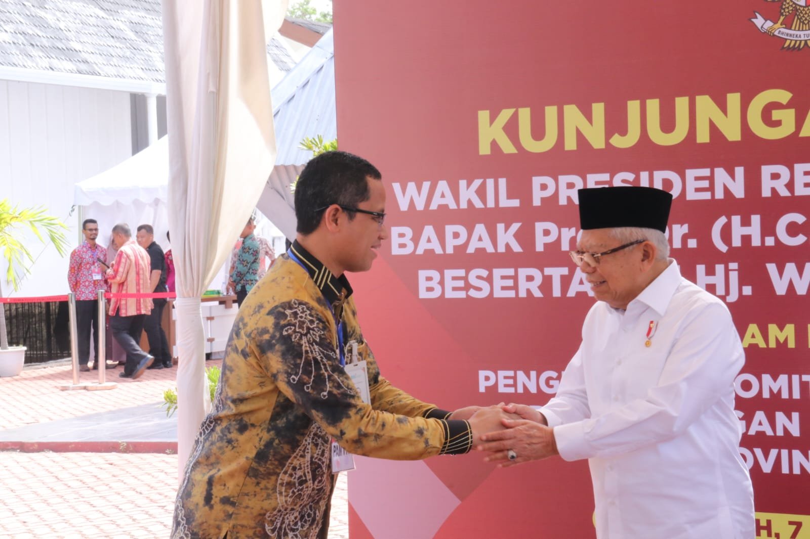 Wisnu Sunandar bersama Wakil Presiden Republik Indonesia, K.H. Ma'ruf Amin dalam Agenda Kunjungan Wakil Presiden di Bumi Serambi Mekah.