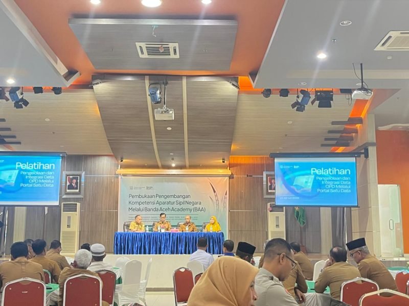 Pemko Banda Aceh Gelar Pelatihan Pengelolaan dan Integrasi Data OPD melalui Portal Satu Data