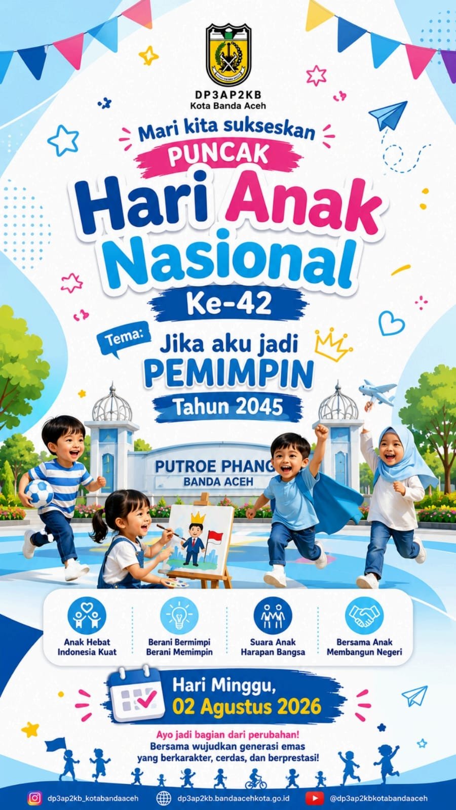 Peringati Hari Anak Nasional 2026, Pemko Banda Aceh Gelar Rangkaian Kegiatan Edukatif Menuju Indonesia Emas
